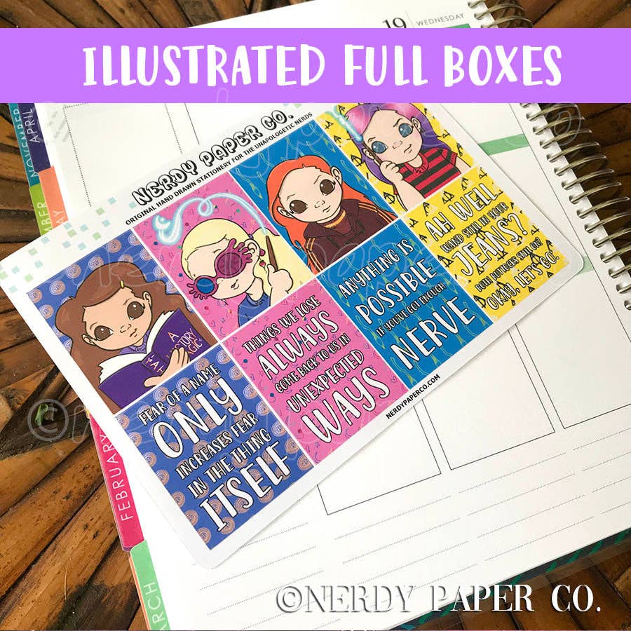 NERDY PAPER CO. - Wholesale Planner - WITCH POWER - Hand Drawn Deluxe Wizarding Full Kit - FK0013