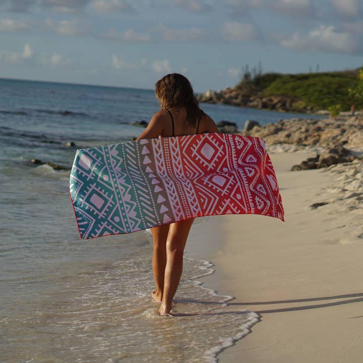 Eco Microfiber Towel - Wanaka Rainbow, Standard (55 X 27") for wholesale by Wanderlight USA