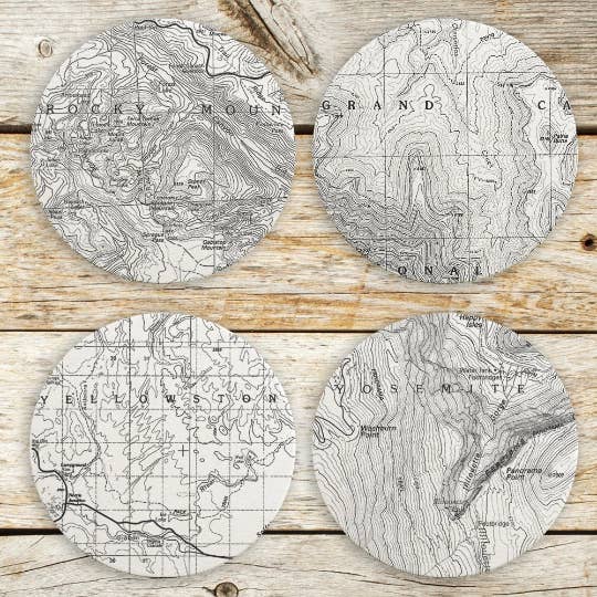 Black Lantern - Wholesale Coasters - National Parks Map Coasters