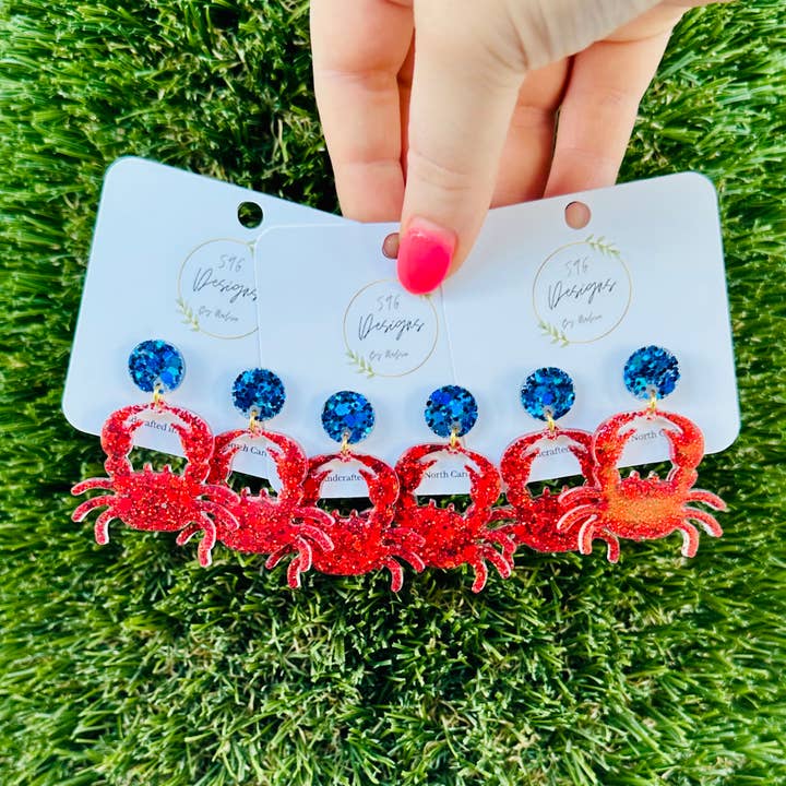 Boucles d'oreilles énoncé crabe pour la vente par 596 Designs