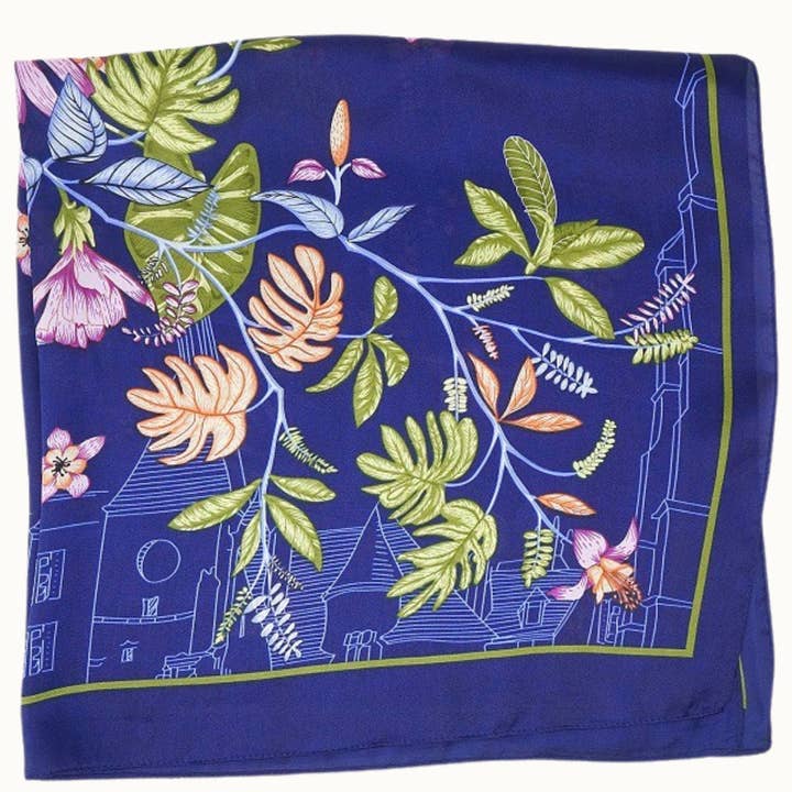 Olive & Pique - Wholesale Scarf - Unisex - "So Silky" Satin Neckerchief Scarf, Versatile, Blue