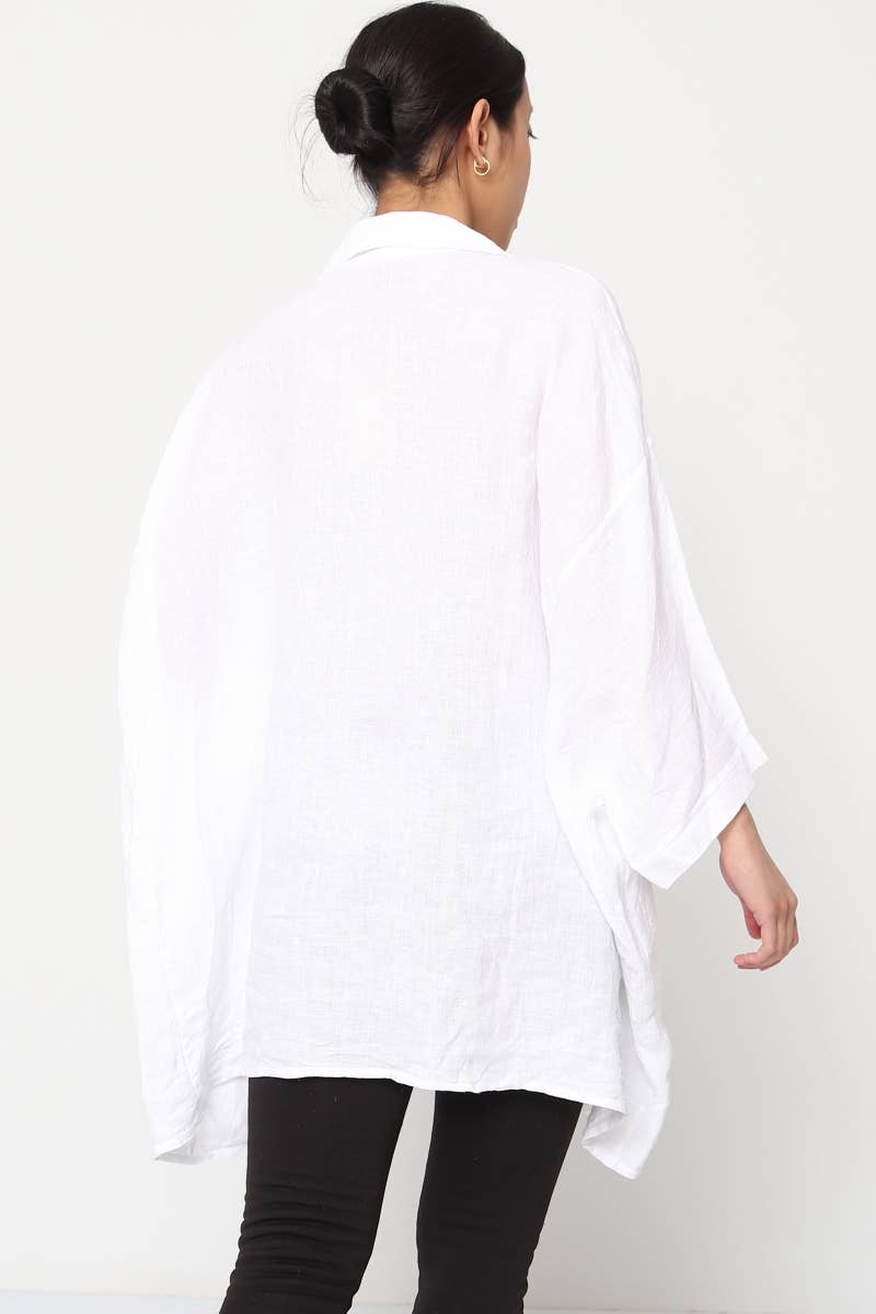 LÉA & LUC - Wholesale Button Down Shirt - Women's - 100% Linen Shirt REF. 285883