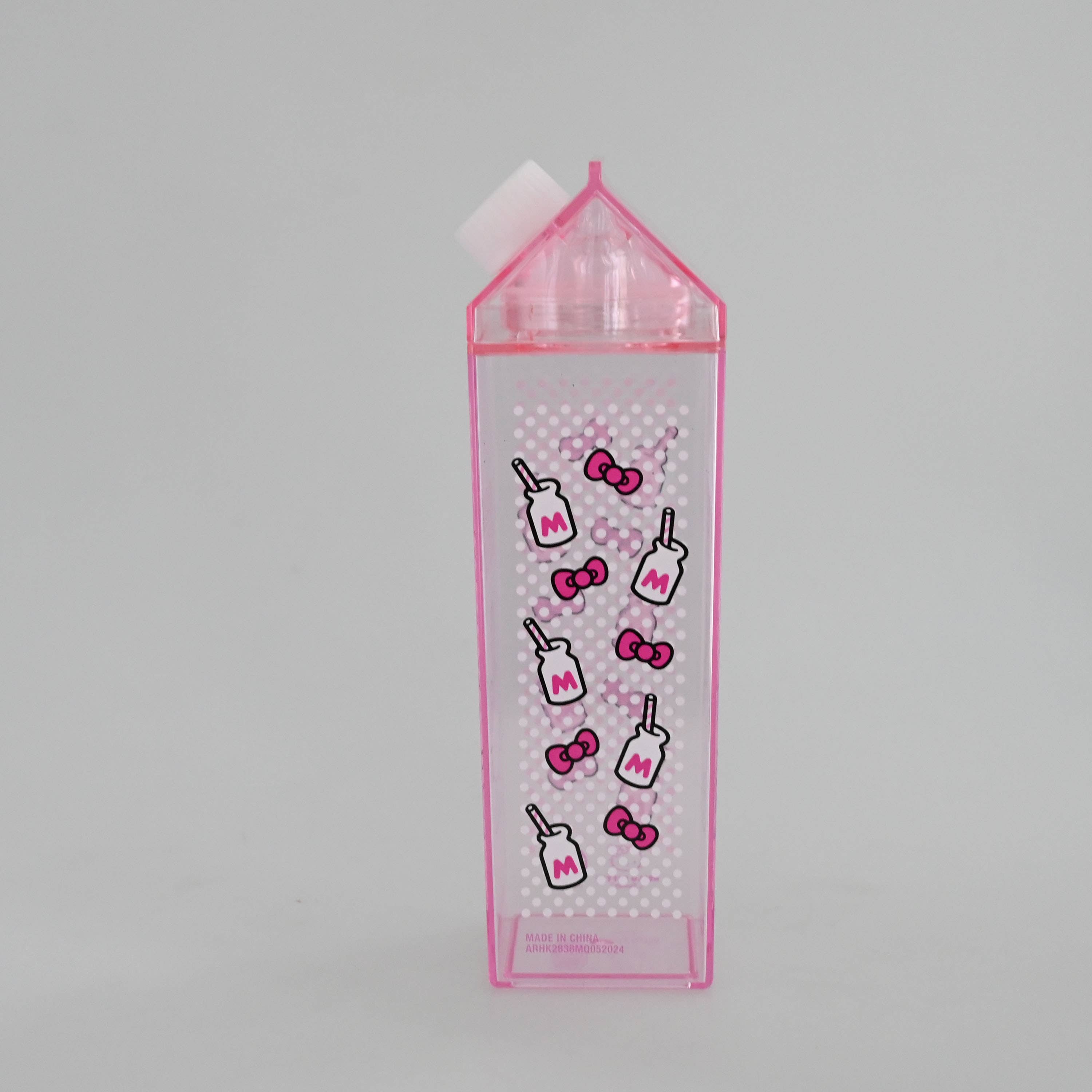 Silver Buffalo - Wholesale Water Bottle - Hello Kitty Bear Milk Bottle Dots 16.2oz Plastic Milk Carton2