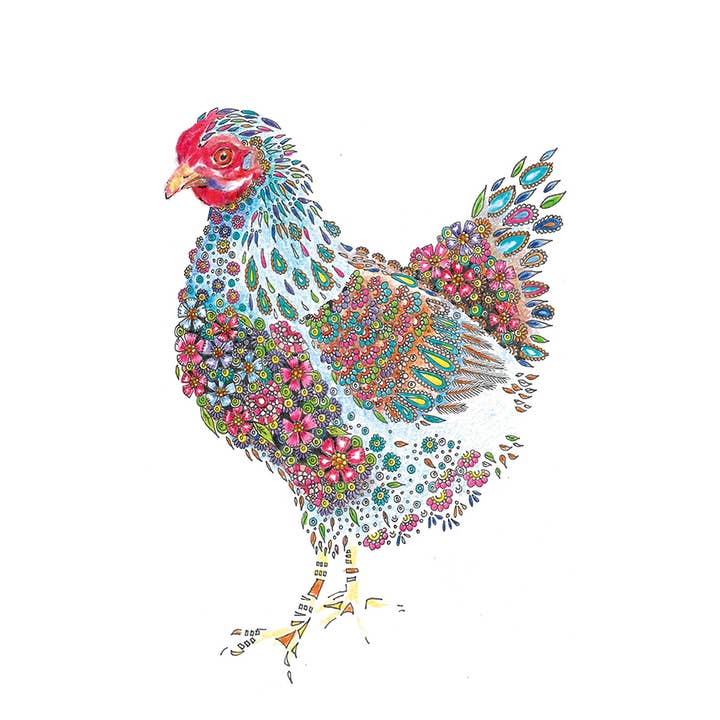 Tarjeta de Felicitación Fleur la Gallina para venta al por mayor de Natural Partners Limited