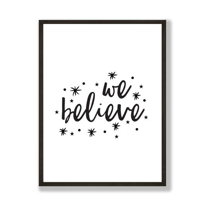 Word Up Creative - Wholesale Christmas Wall Art - We Believe Christmas Print