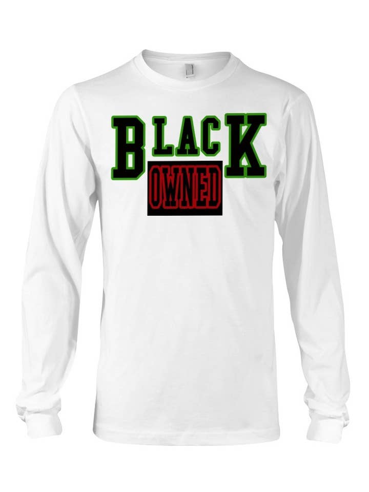 Black Owned Long Sleeve T-Shirt for wholesale by Red Crown Clothing LLC