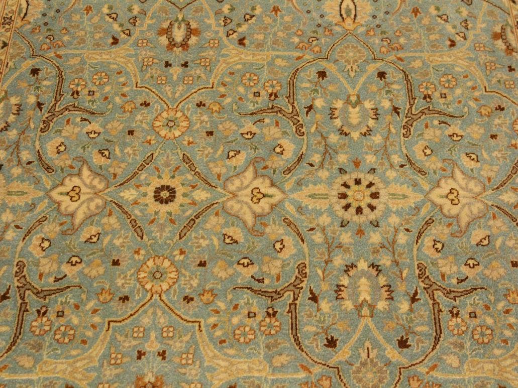 Arshs Fine Rugs - Wholesale  - Turkish Knotted Istanbul Jean Blue/Ivory Wool Rug - 4'2'' x 6'2''3