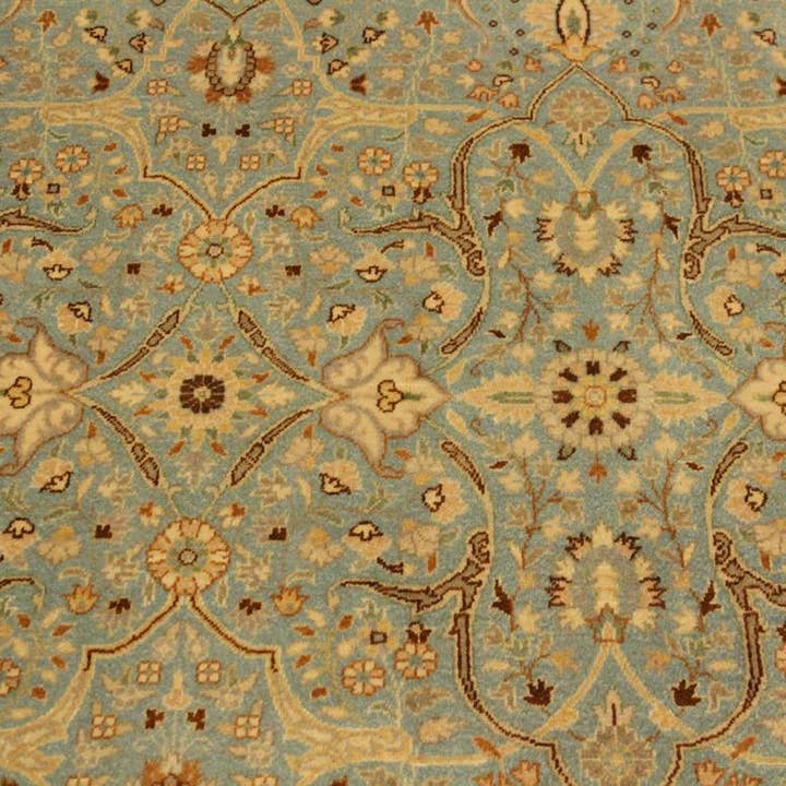 Arshs Fine Rugs - Wholesale - Turkish Knotted Istanbul Jean Blue/Ivory Wool Rug - 4'2'' x 6'2''3