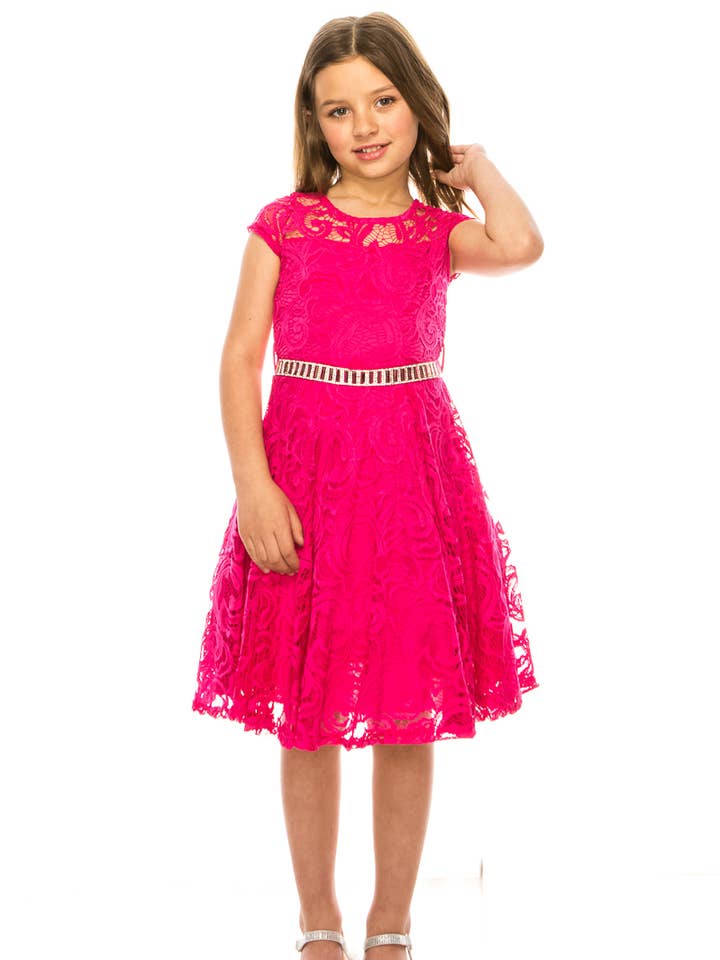 #1988 A LINE LACE DRESS for wholesale by JUST KIDS INC.