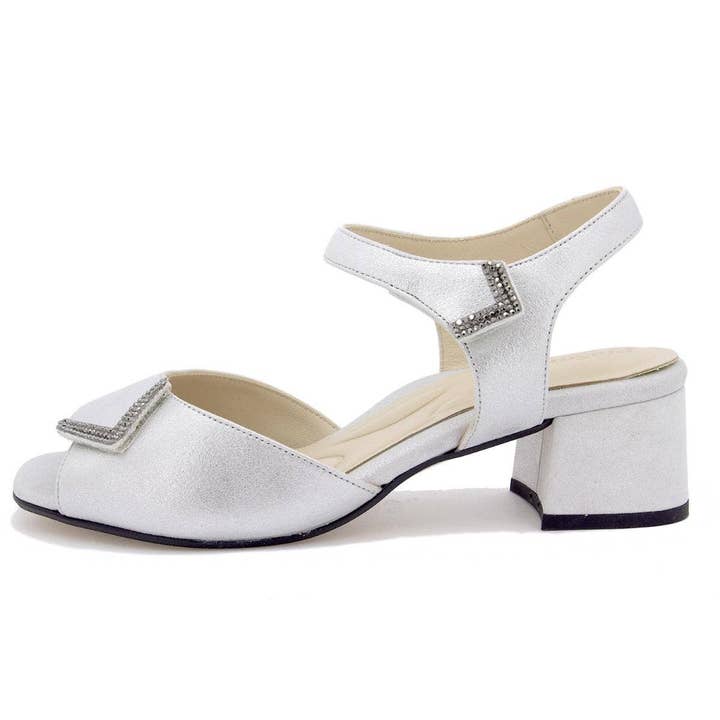 Suède Hak Sandalen Metaal Parel 250288 voor wholesale door PieSanto