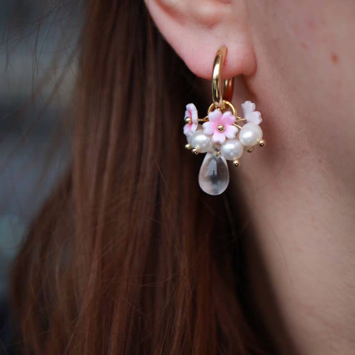 Lovanju - Wholesale Dangle Earrings - Cherry blossoms5