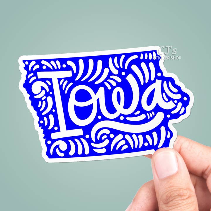Iowa State Colorful Sticker Vinyl Decal for wholesale by CJ's Sticker Shop