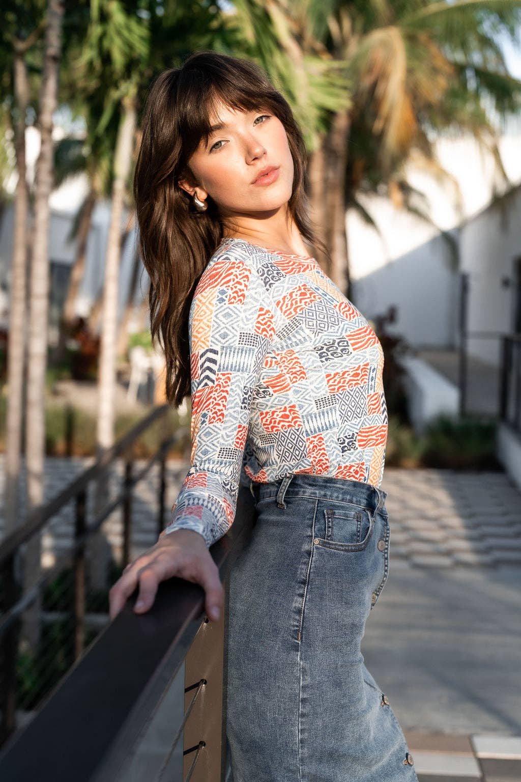 Recollection Brand - Wholesale Dress - Women's - Button Front Stretch Denim Midi Skirt14