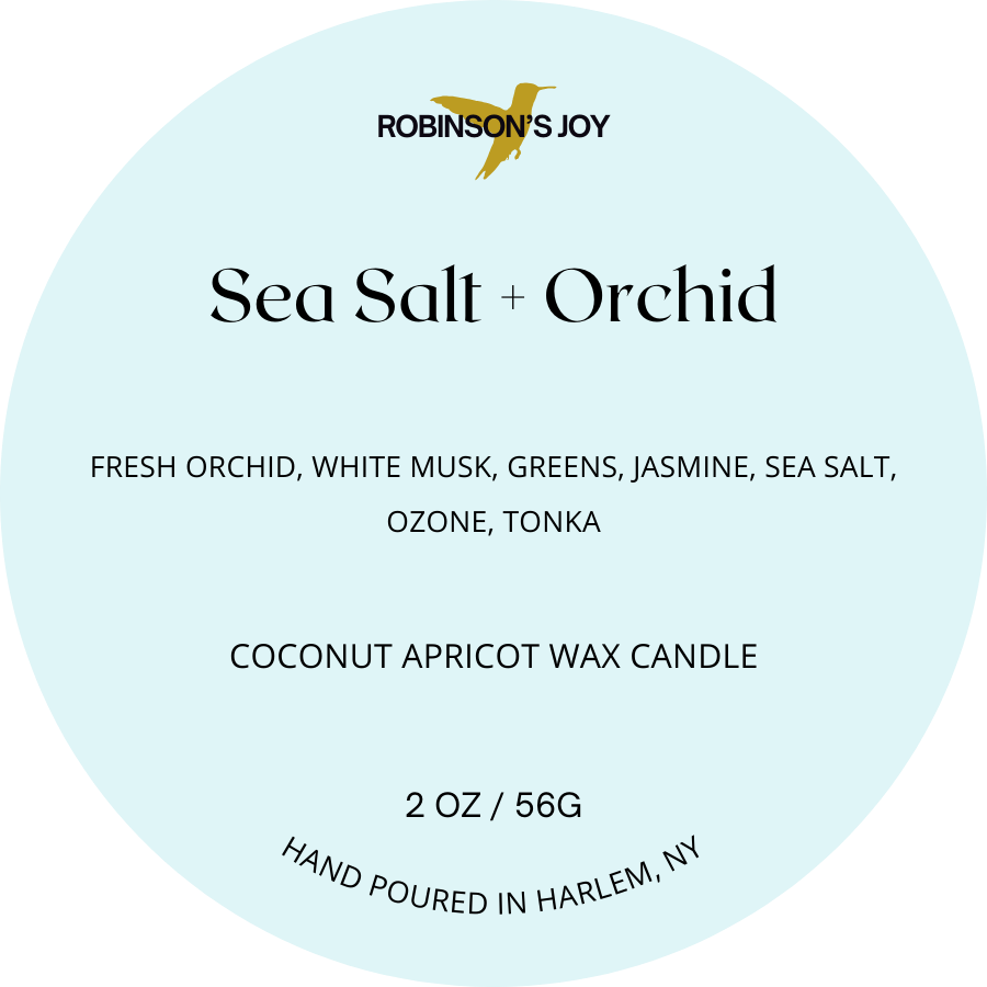 ROBINSON'S JOY - Wholesale Travel Candles - Sea Salt + Orchid 2oz Travel Candle - Spring 20262