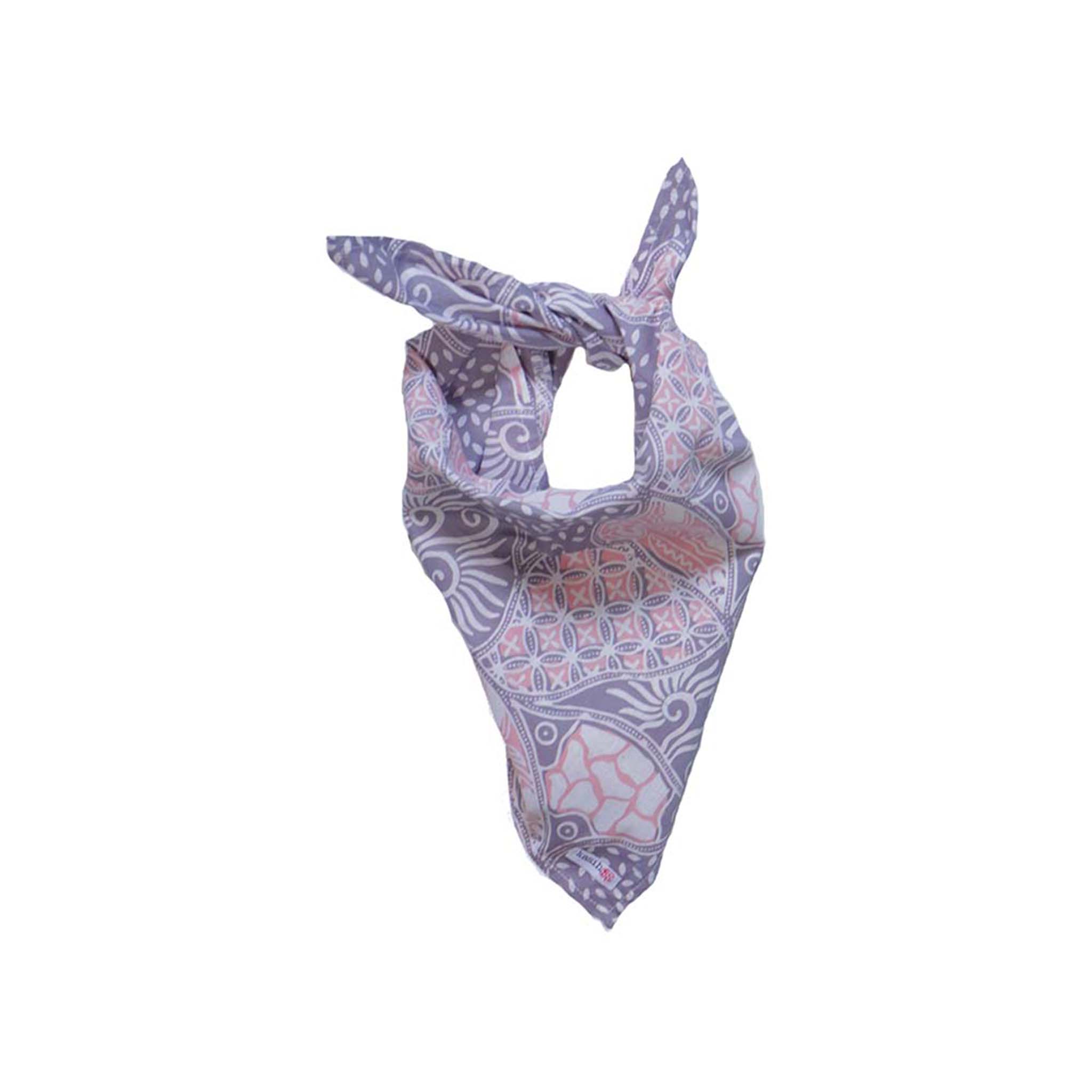 Kasih Co-op - Vendita all'ingrosso Bandana - Donna - Bandana Batik tinta a mano rosa viola 100% cotone stampato a mano4