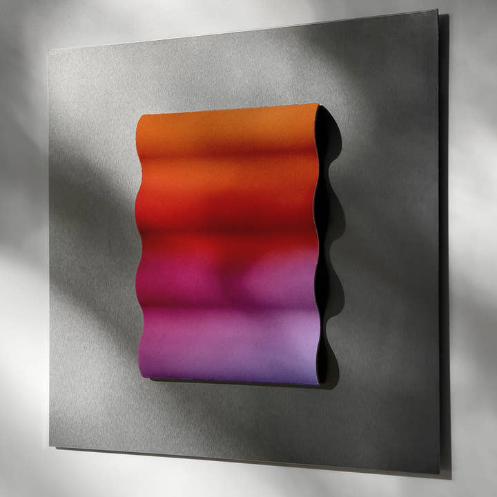 Arte de Parede com Gradiente Vermelho 12x12 - Decoração de Parede Minimalista por atacado de Bespoke Objects