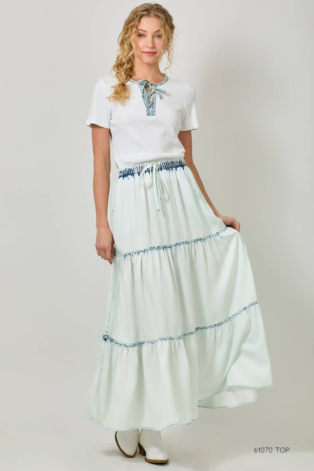 Mystree - Wholesale Rok - Dames - 60708 Lange Gelaagde Rok7