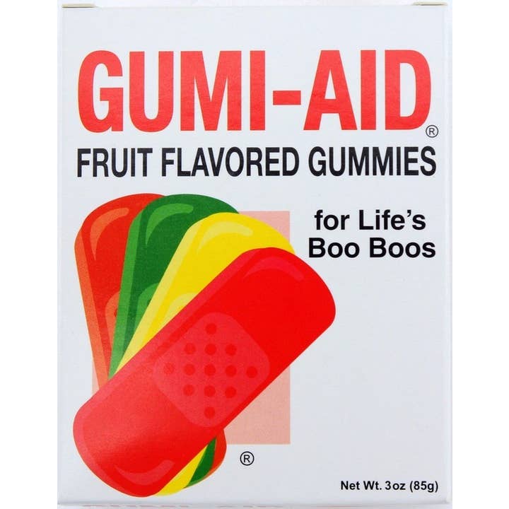Grandpa Joe's Candy Shop - Wholesale Gummy - Gumi-Aid Bandaids, Fruit Flavor Gummies, 3oz, 12ct Case