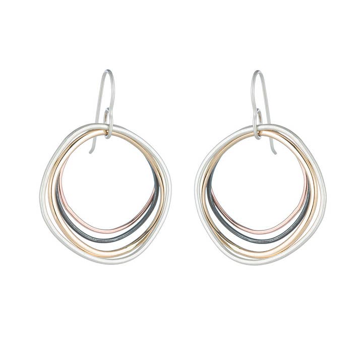 Four-Color Hoop Earrings for wholesale by Colleen Mauer Designs