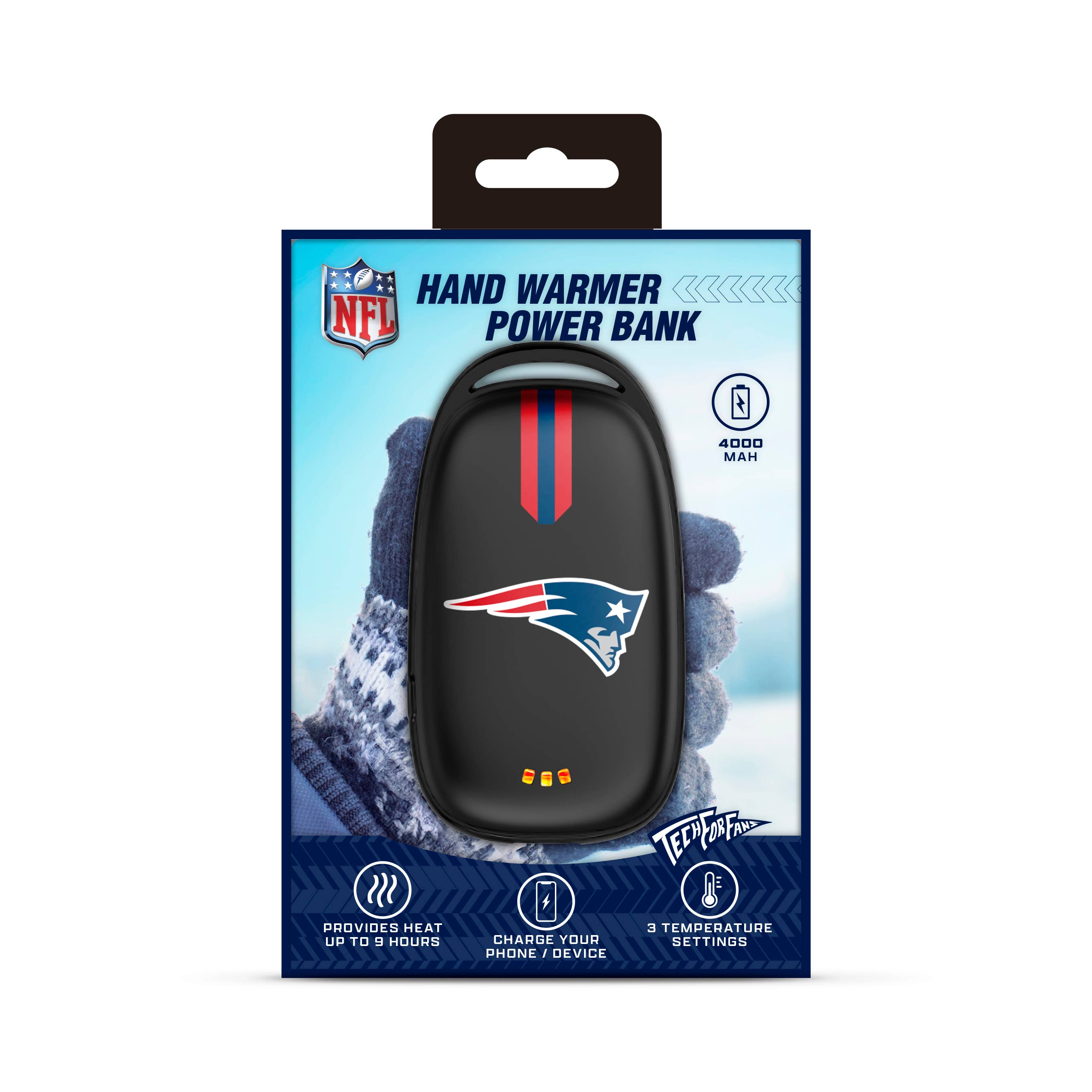 Prime Brands Group - Wholesale Portable Charger - NFL New England Patriots Powerbank Hand Warmer1
