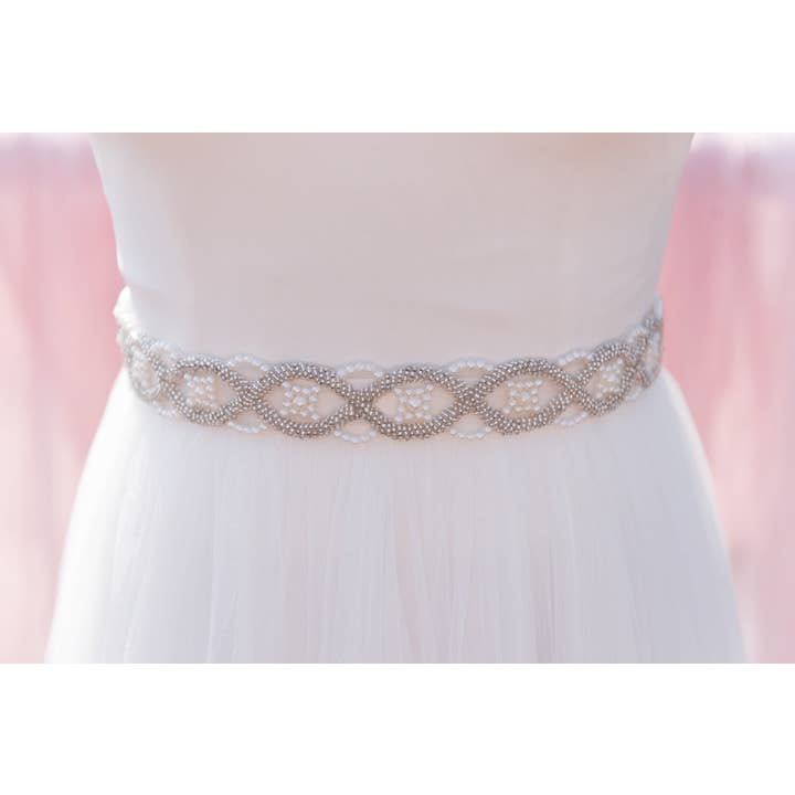 Brides and Belts - Wholesale Belt - Women's - The Wendy Handmade Pearl and Beaded Women's Belt