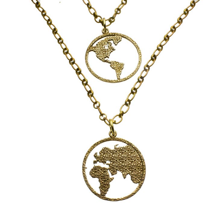 Fred på jorden Dobbelt halvkugle Peace Bronze halskæde for engroshandel hos From War to Peace