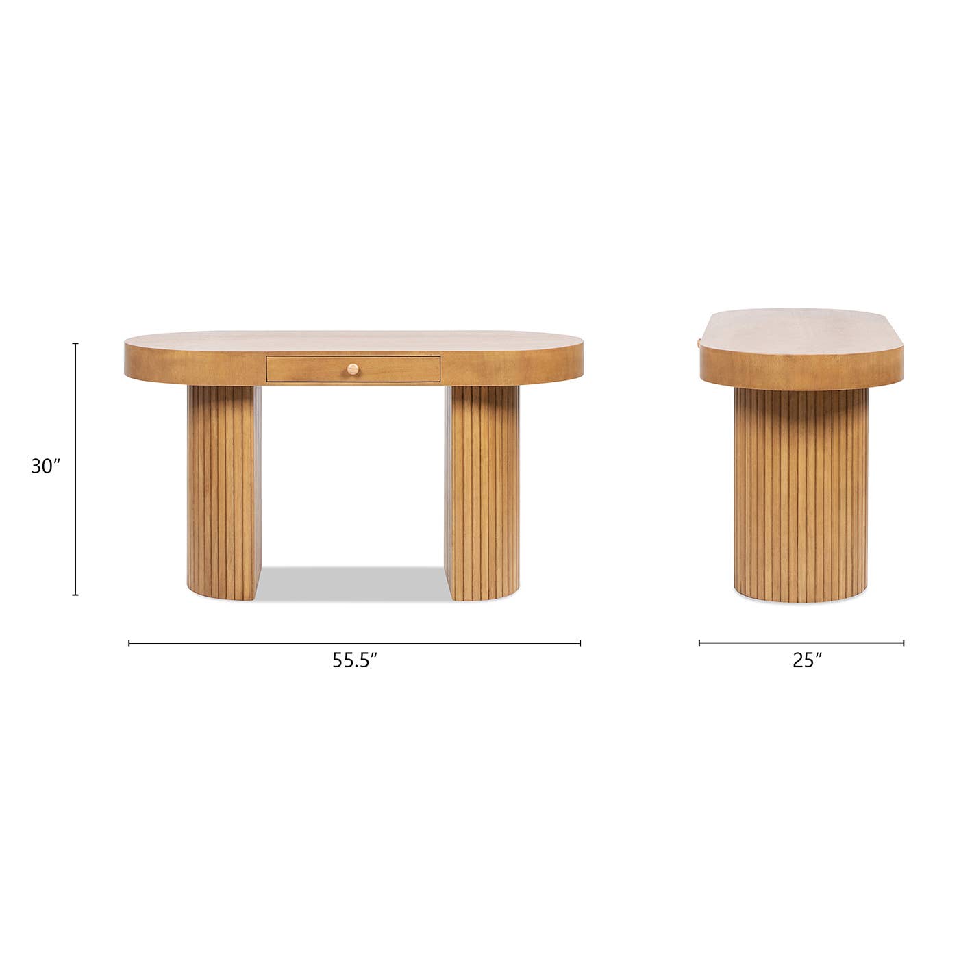 Jennifer Taylor Home - Wholesale Side Table - 55.5" Single Drawer Oval Computer Desk22