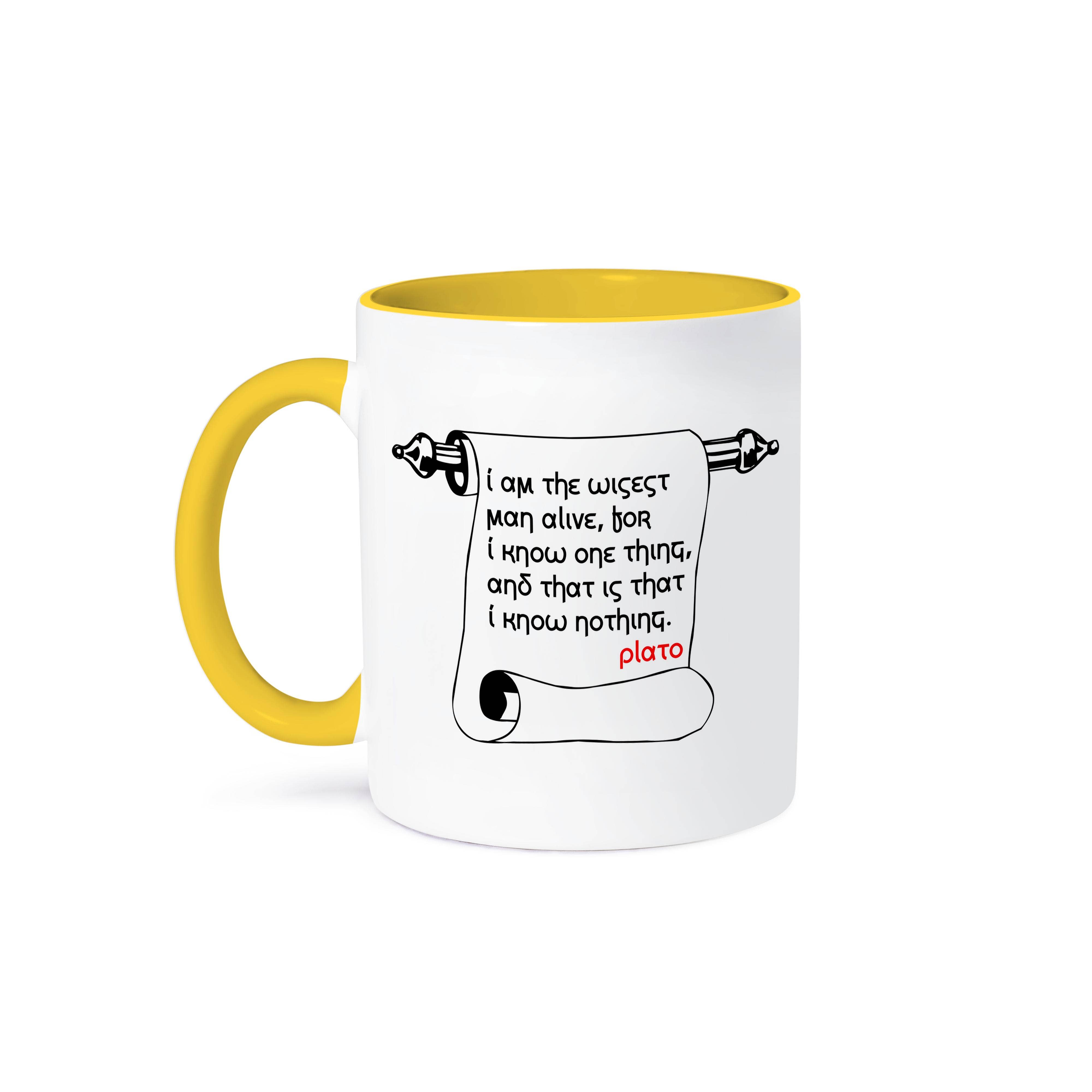 3dRose - Wholesale Coffee Mug - 3dRose, Quotes - Plato - I am the wisest man alive, Mug0