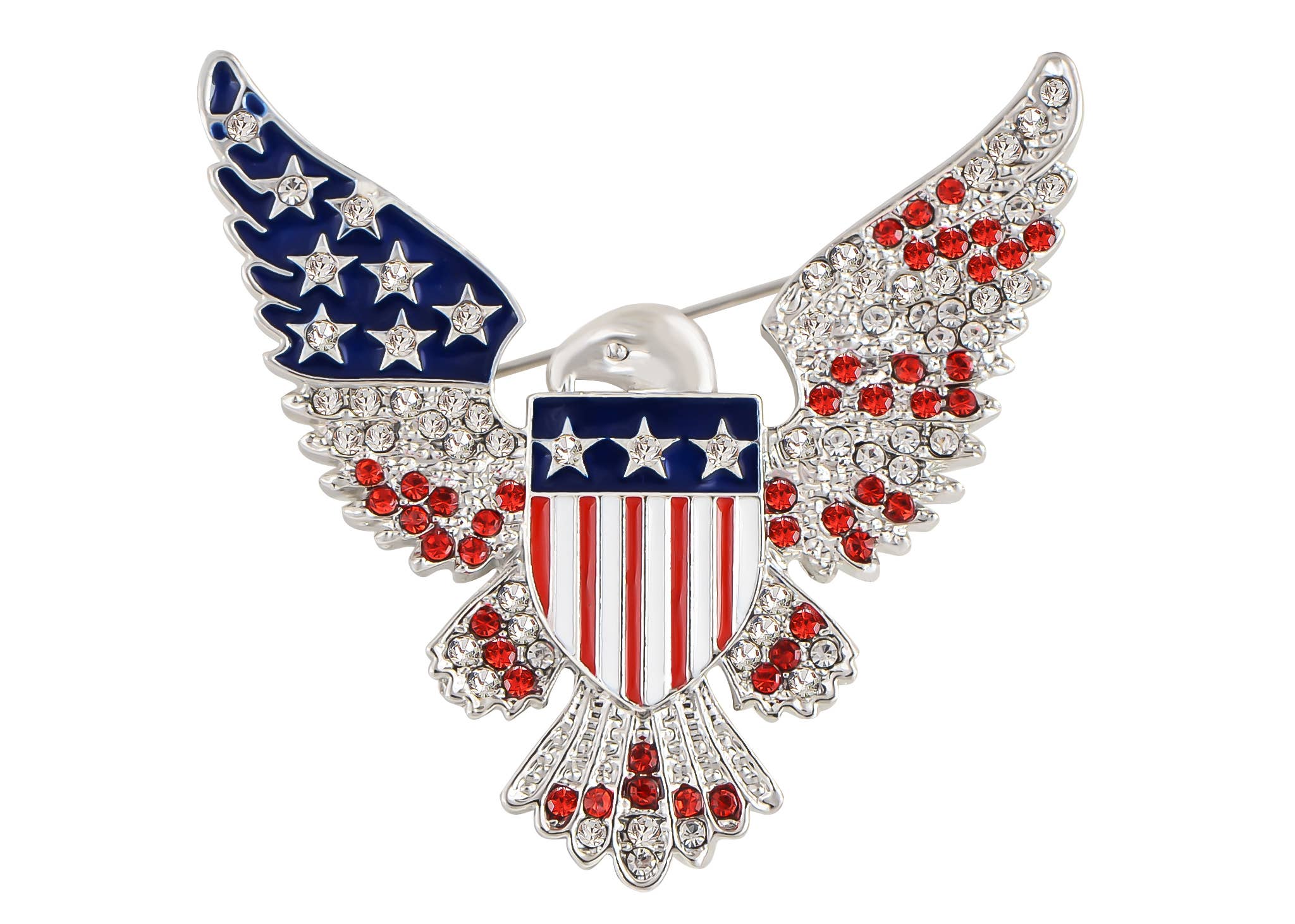 AK Brand – Großhandel Broschen – Brosche mit amerikanischer Flagge der USA, 4. Juli0
