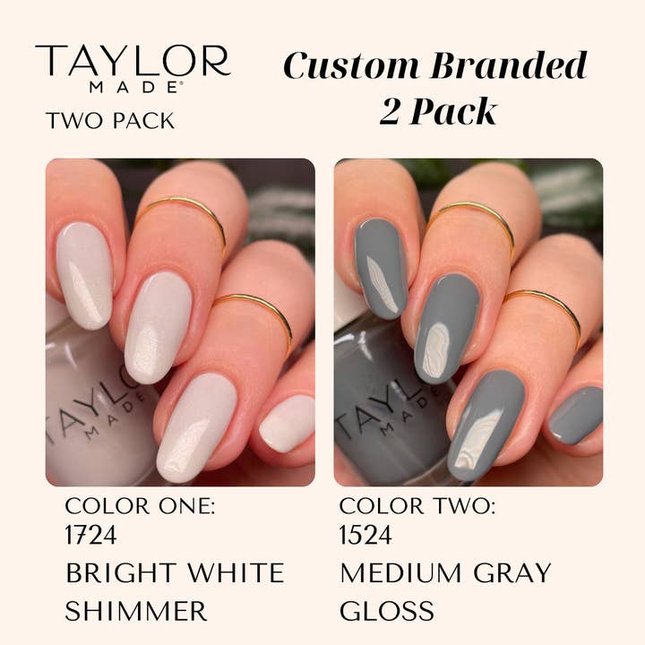 Taylor Made Polish - Vendita all'ingrosso Smalto per unghie - Smalto per unghie personalizzato: confezione da 2 a lunga tenuta + vegano + non tossico249