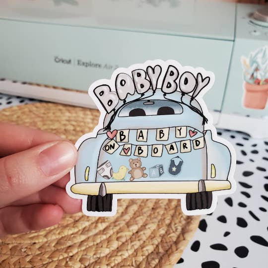 Baby Boy Vinyl Sticker for wholesale by Claire L Designs