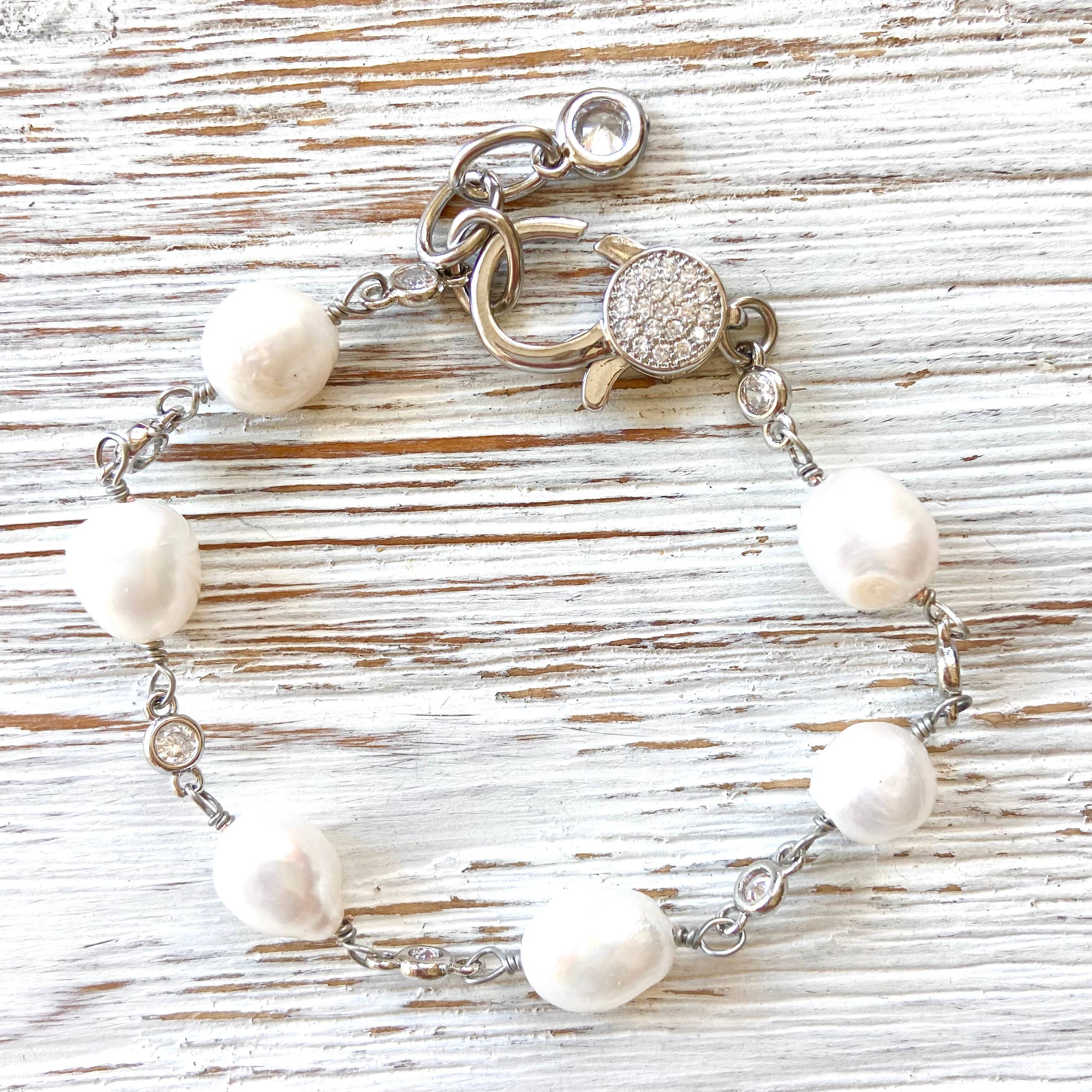 VB&CO Designs Handmade Jewelry - Wholesale Beaded Bracelet - Fresh water pearl bracelet boutique salon jewelry beach sea3