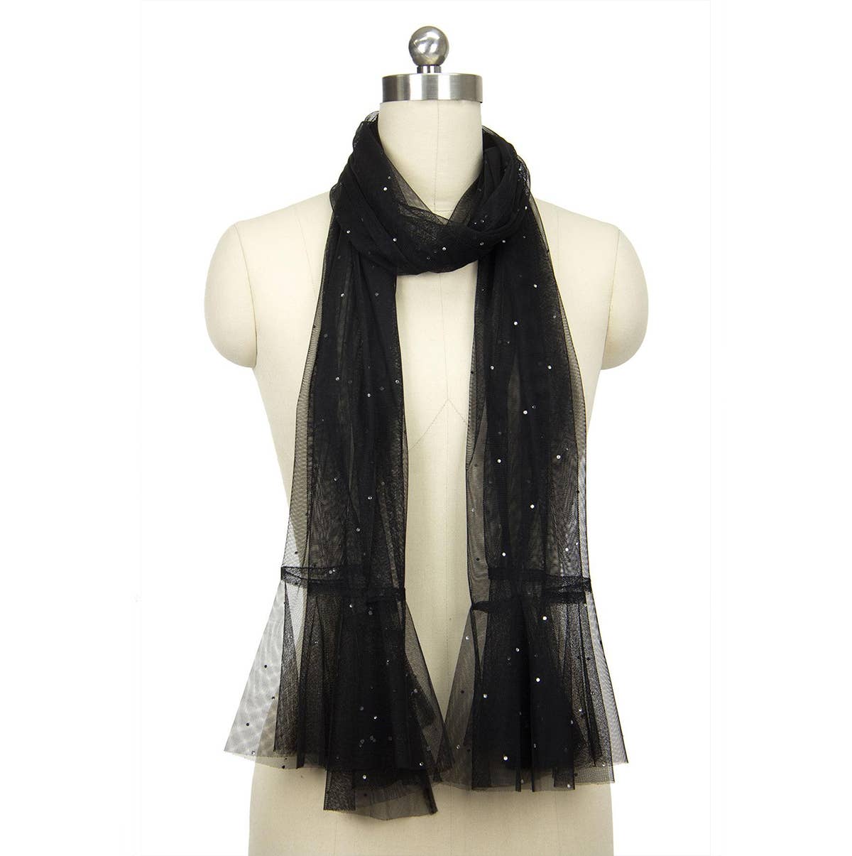 SAACHI - Wholesale Scarf - Women's - Sheer Crystal Scarf3