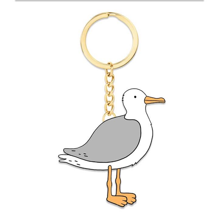 Seagull Keyring for wholesale by Neon Magpie