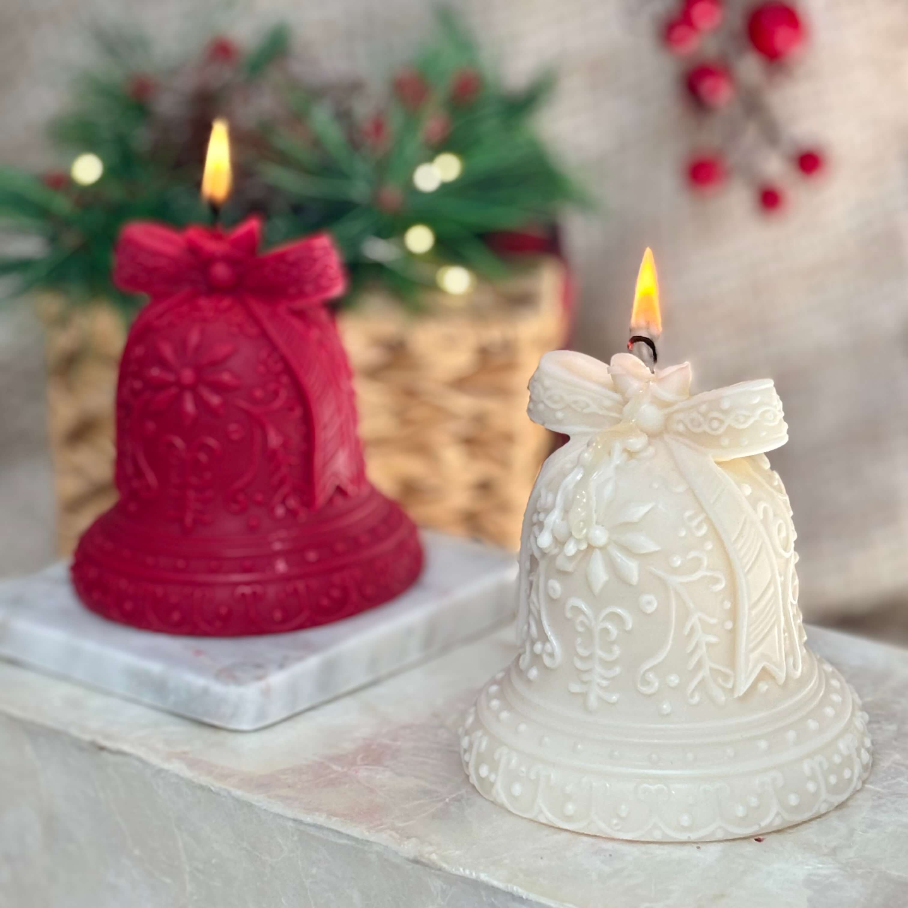 OH MY BOX - Wholesale Pillar Candle - Christmas Bell Candle | Festive Holiday  Decor7