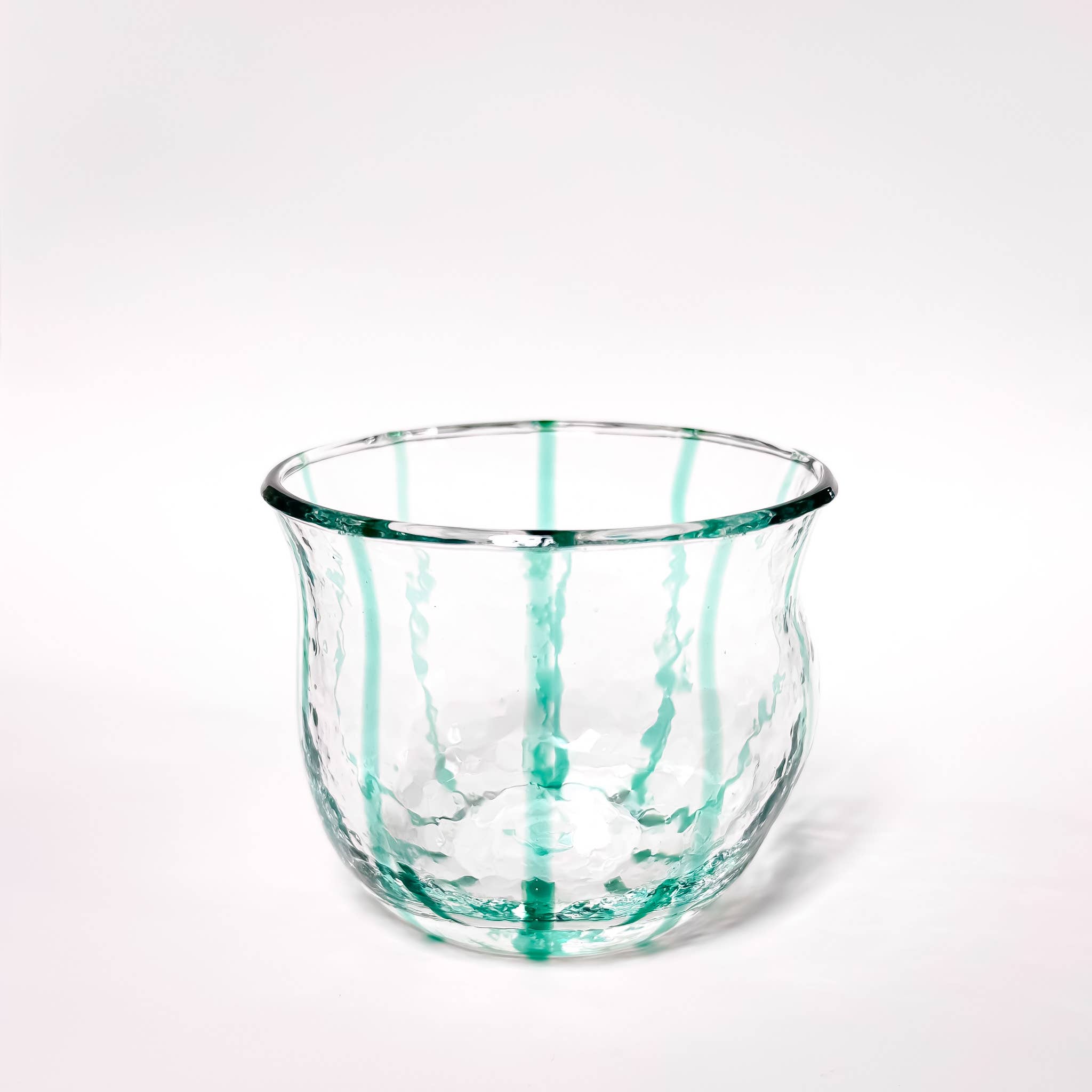 Magazin Minori - Wholesale Drinking Glass/Cup - Glass Stripes - gentle green