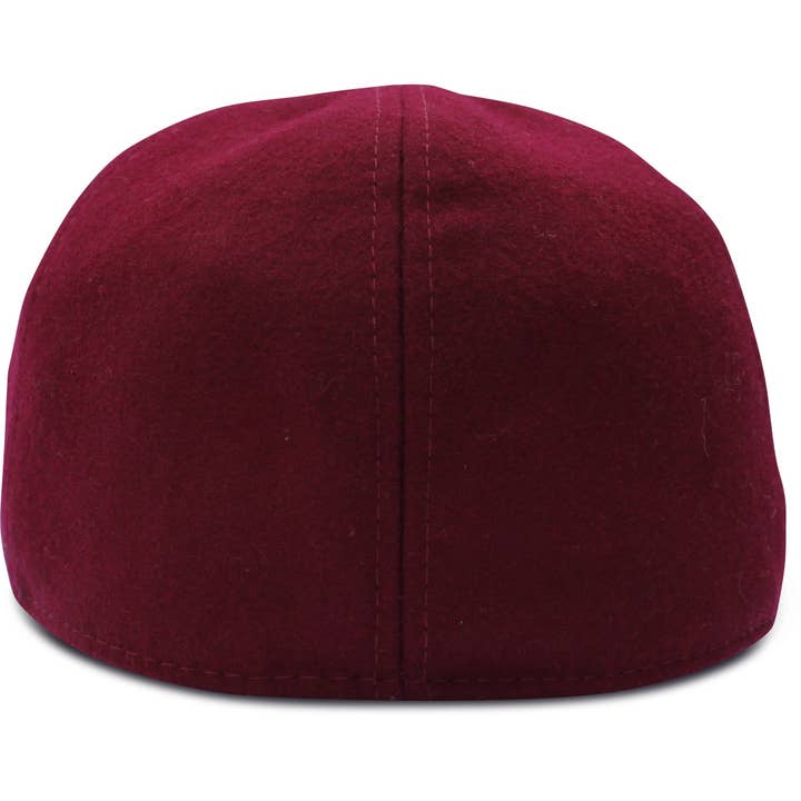 Boston Scally - Wholesale Flatcap - Men's - The Kenmore Boston Scally Cap - Crimson & Brown Brim3