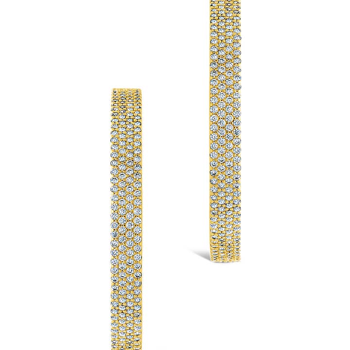 Sterling Forever - Wholesale Hoop Earrings - Velma CZ Statment Hoops3