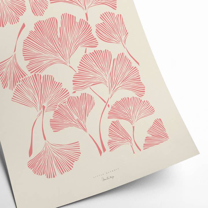 PSTR Studio - Wholesale Art Print - Little Detroit - Gingko blomster1