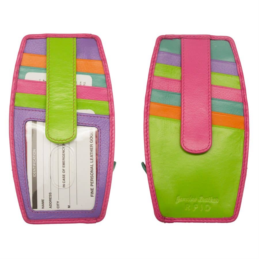 ili New York - Vente Porte-cartes – unisexe - Porte-cartes en cuir 7804 avec poche zippée4