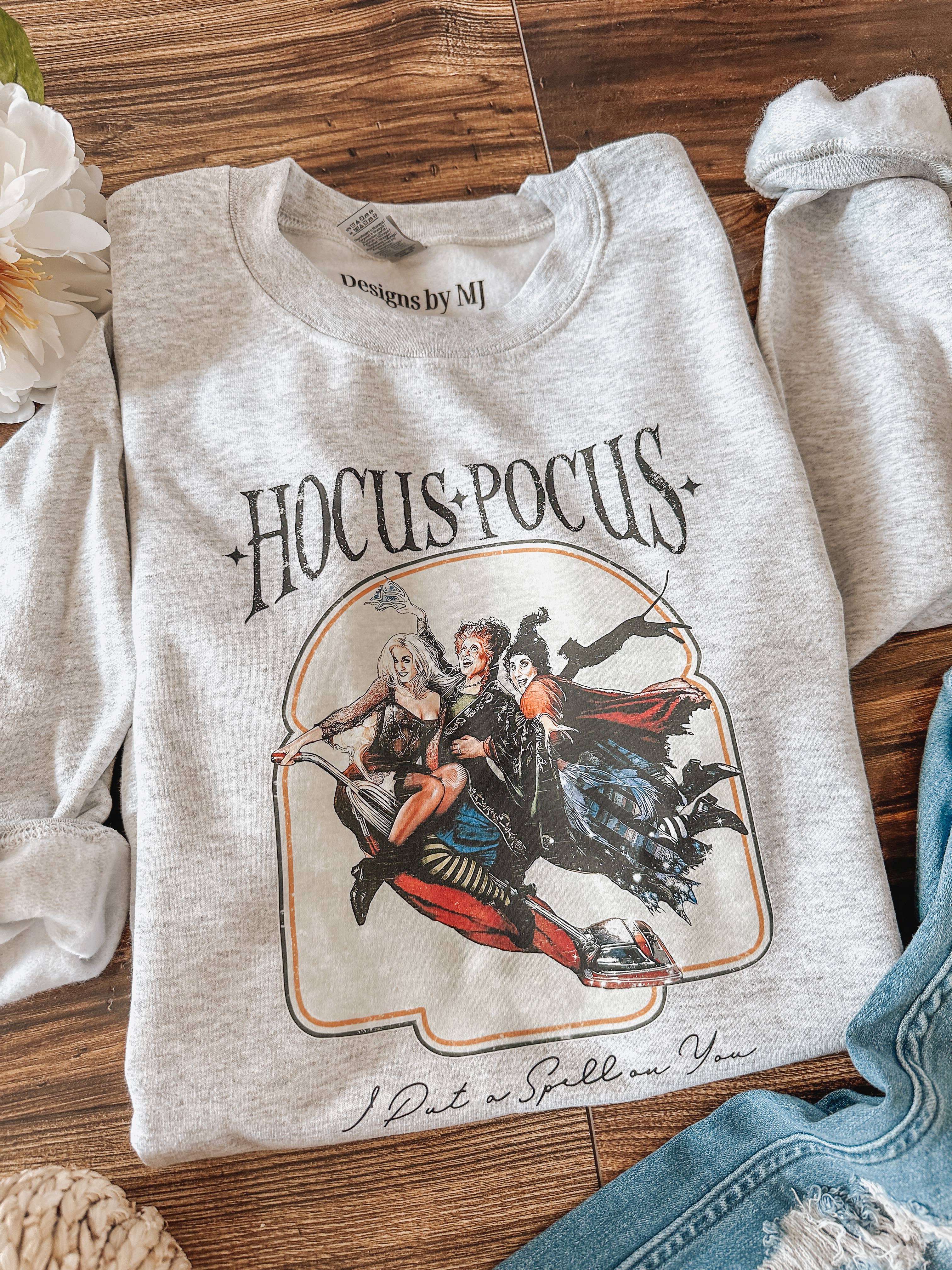 Designs by MJ - Wholesale Graphic Sweatshirt - Women's - I Put a Spell on You Halloween Sweatshirt1