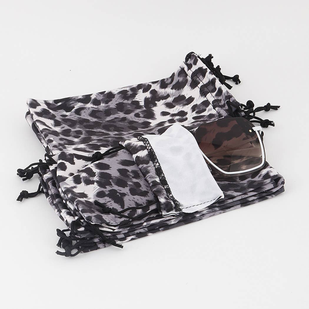 Leopard Grå Leopard Solbriller Taske for engroshandel på Faire1