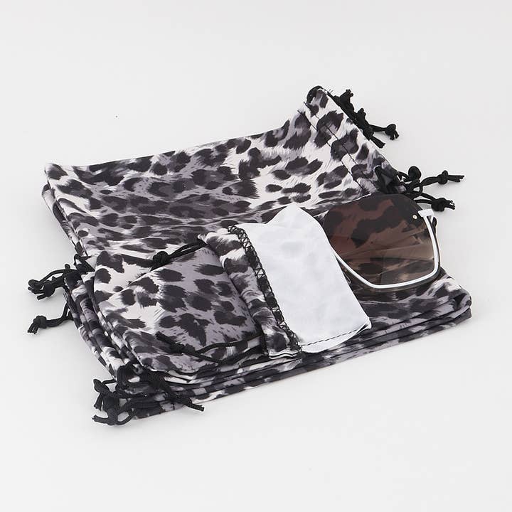 Leopardo Marsupio per occhiali da sole leopardato grigio in vendita all'ingrosso su Faire1