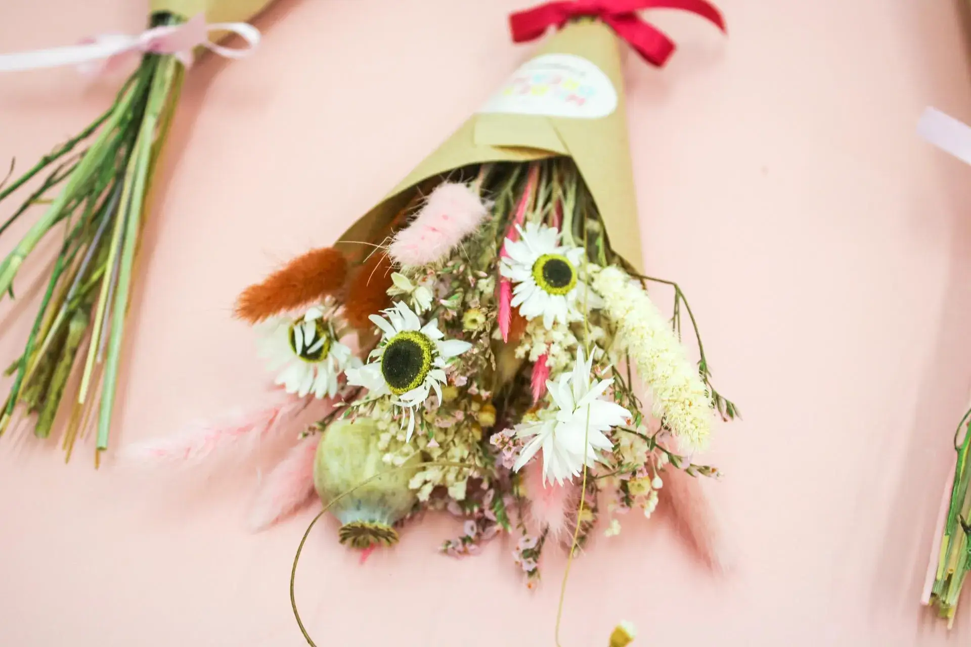 Wildestdreams.flowers - Wholesale Dried/Pressed Flowers - Mini Dried Flower Bouquets | Pink Wildflowers dried bunch1