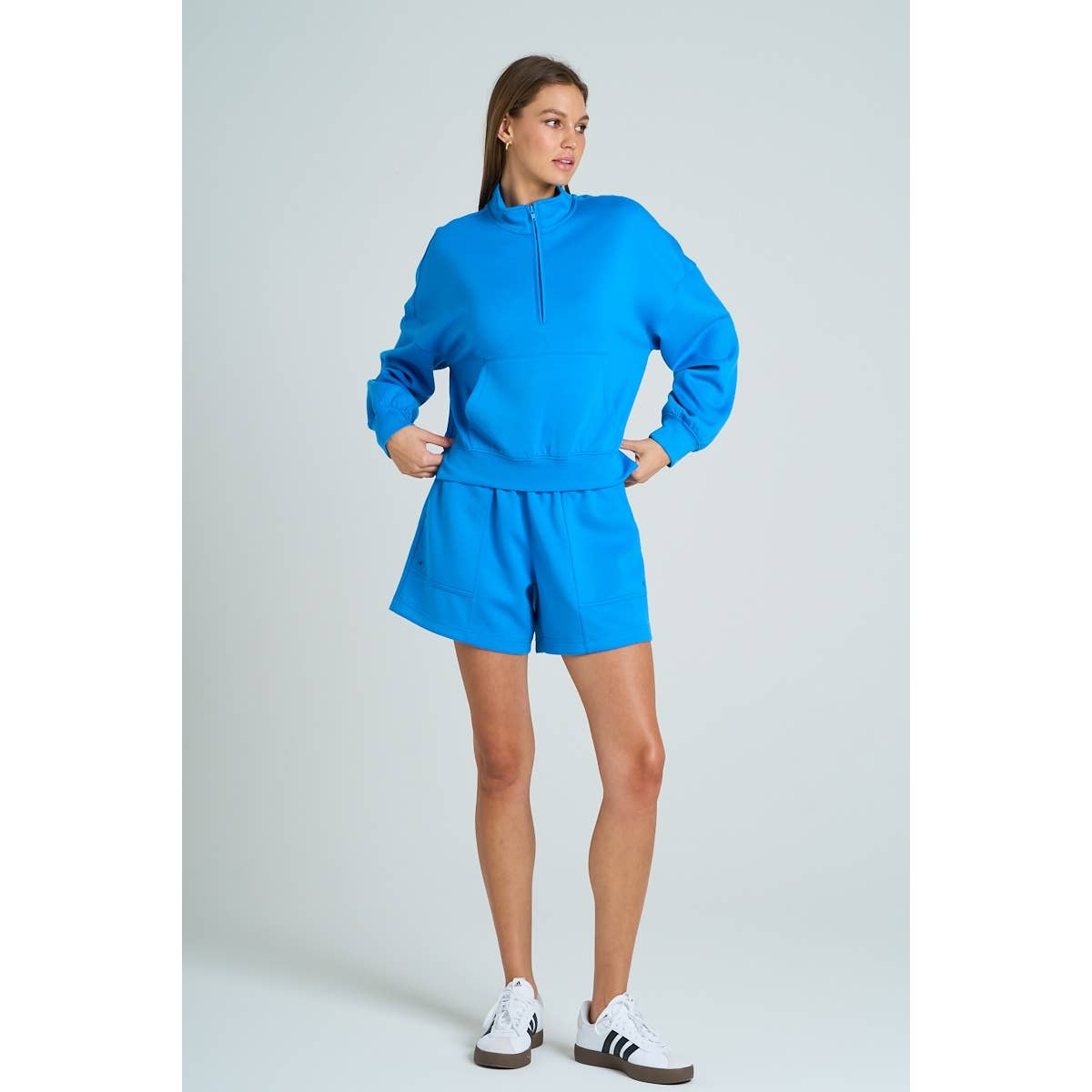 The GREii - Wholesale Sweatshirt - Women's - Mock Neck Half Zip Up Sweatshirt34