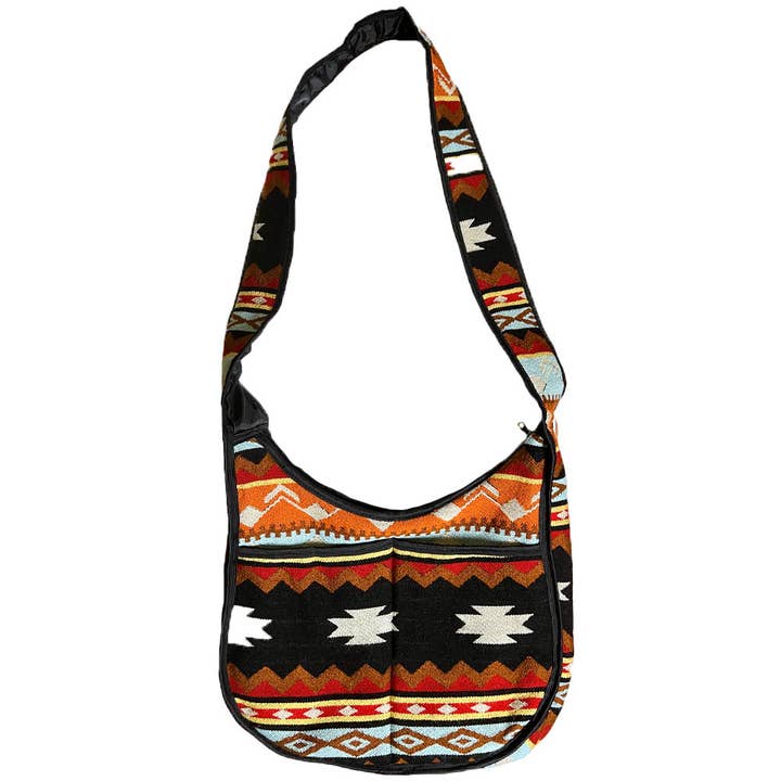 Pichincha - Wholesale Crossbody Bag - Women's - Tribal Striped Ecuadorian Moon Shaped Purse Messenger Bag2