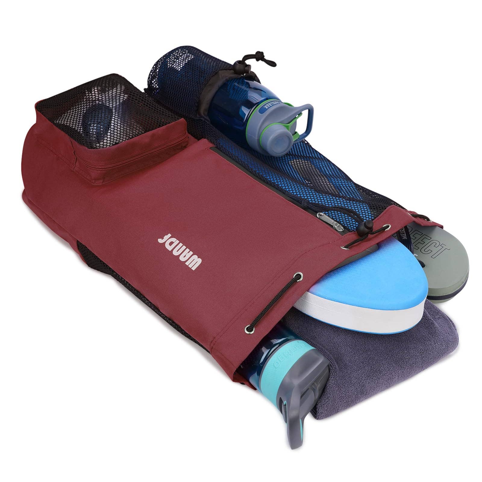 wandf - Wholesale Beach Bag - WANDF Mesh Drawstring Backpack with Wet Pocket Beach Bag91