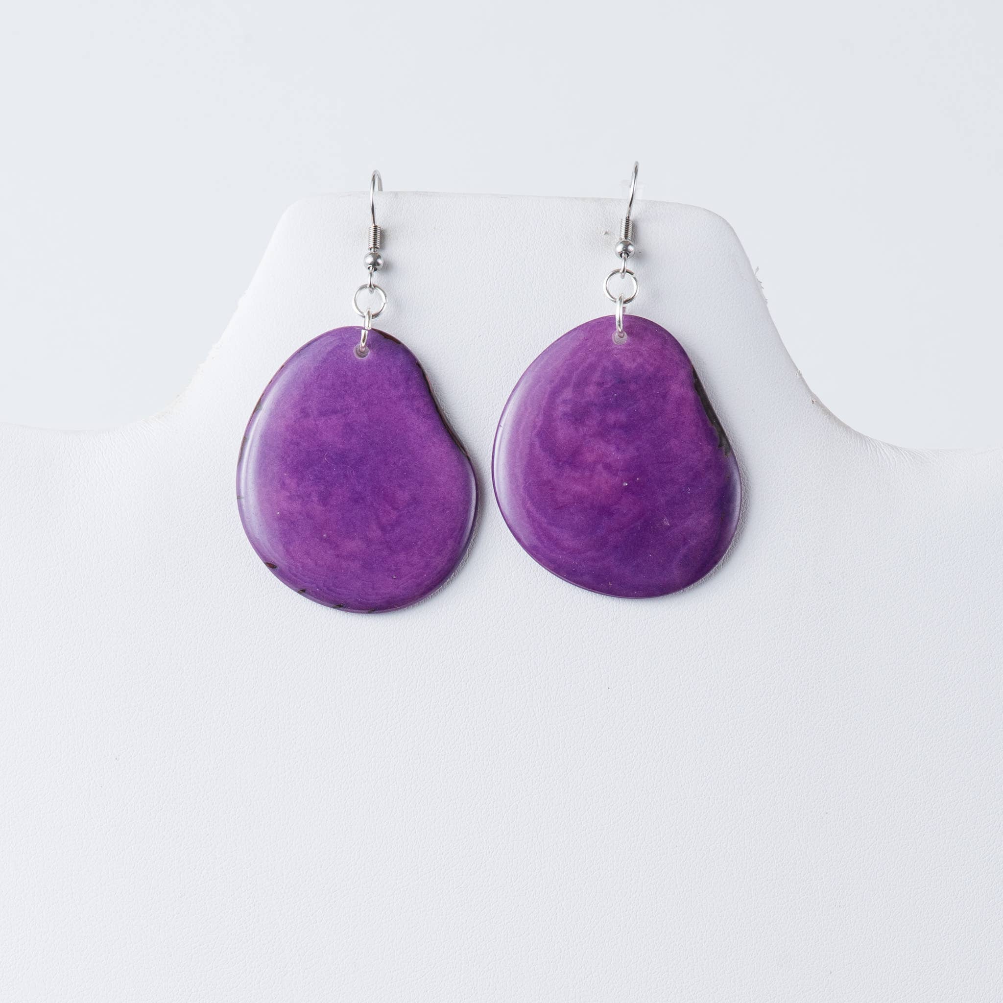 TaguArtsy - Wholesale Hangende/ronde oorbellen - Tagua Slice milieuvriendelijke oorbellen29