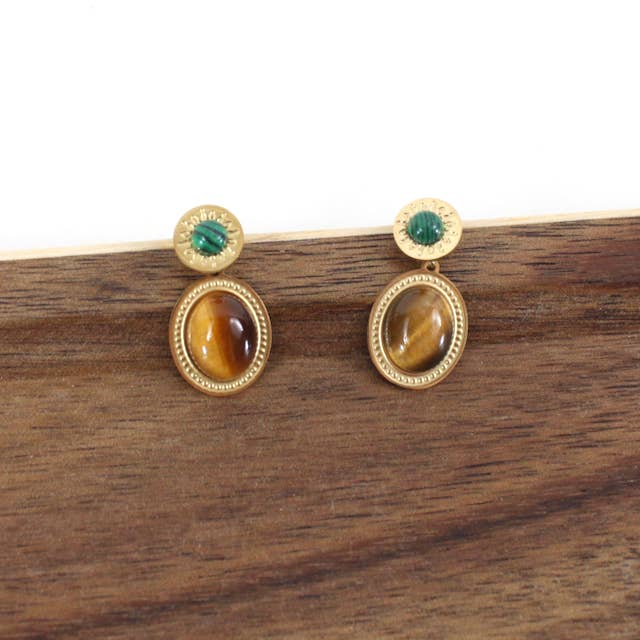 E24146 Small Dainty Stone Stainless Steel Earrings for wholesale by Pretty Persuasions