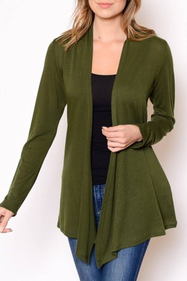 Chris & Carol Apparel - Wholesale Cardigan - Women's - X9029-140 Essential Plus Size Knit Cardigan11